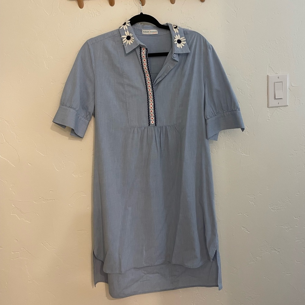 Blue / chambray boutique dress - size large